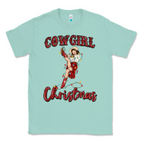 Seafoam cowgirl christmas Classic Tee - MaliasSmallBusiness