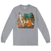 Heather Grey Wild About Fall Coyote Long Sleeve Tee - LillyAllenDesigns