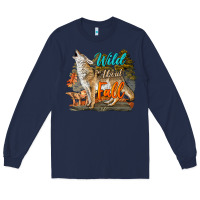 Navy Wild About Fall Coyote Long Sleeve Tee - LillyAllenDesigns