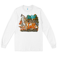 White Wild About Fall Coyote Long Sleeve Tee - LillyAllenDesigns