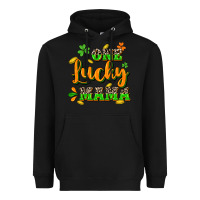 Black One lucky Mama St. Patrick's Day Heavyweight Hoodie - CowGirlArtShop