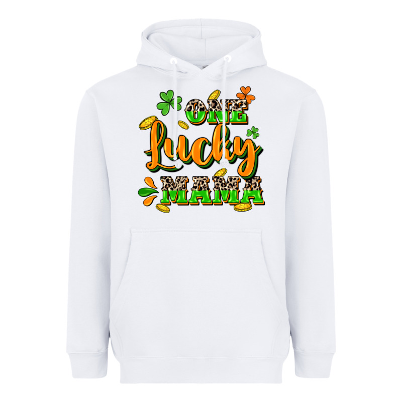One Lucky Mama St. Patrick's Day Heavyweight Hoodie by CowGirlArtShop | Teevron