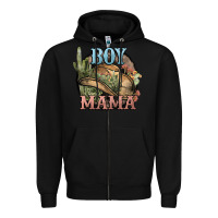 Black Boy Mama western cactus Cowboy Zipper Hoodie - HowdyJamesFarm