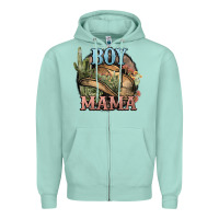 Seafoam Boy Mama western cactus Cowboy Zipper Hoodie - HowdyJamesFarm