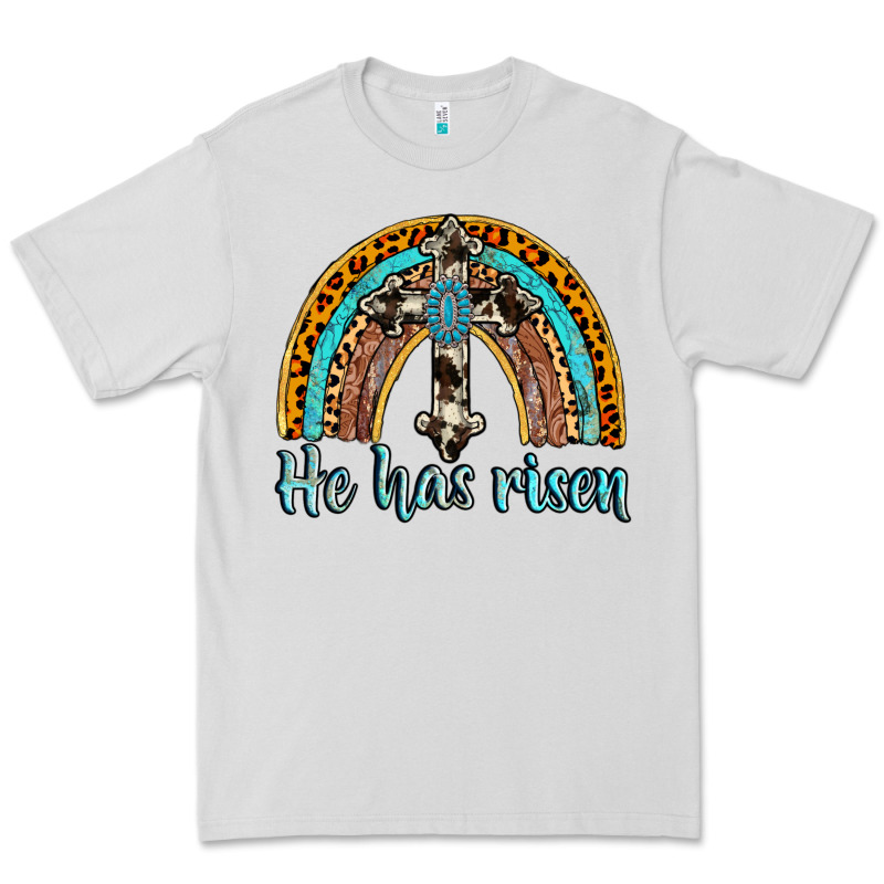 He Has Risen Rainbow Premium Tee by AdoDesignShop | Teevron