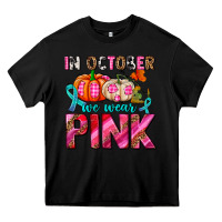 Black in october we wear pink with pumpkins Heavy Core Tee - AdoDesignShop