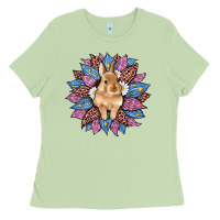 Matcha easter leopard bunny sunflower Ladies Tee - Artiststas