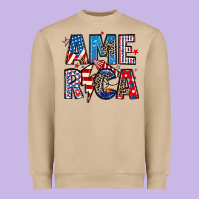 America 4th Of July Heavyweight Sweatshirt Designed By Artiststas