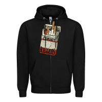Black Cowboy killers cigarette package Zipper Hoodie - HowdyJamesFarm