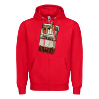 Red Cowboy killers cigarette package Zipper Hoodie - HowdyJamesFarm