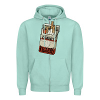 Seafoam Cowboy killers cigarette package Zipper Hoodie - HowdyJamesFarm