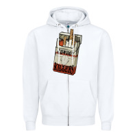 White Cowboy killers cigarette package Zipper Hoodie - HowdyJamesFarm