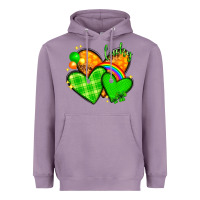 Lavender St. Patrick's Day hearts St. Patricks day Heavyweight Hoodie - HowdyJamesFarm