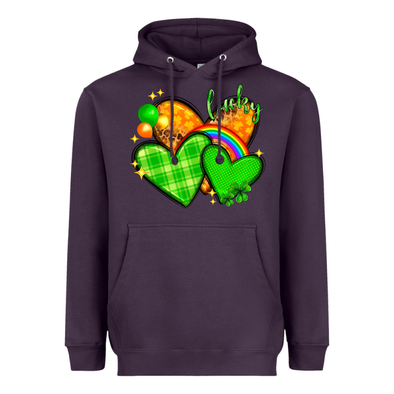 St. Patrick's Day Hearts St. Patricks Day Heavyweight Hoodie by HowdyJamesFarm | Teevron