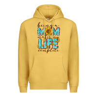 Antique Gold Being a Mom makes my life complete Mother's Day Premium Hoodie - CowGirlArtShop