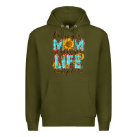 Army Green Being a Mom makes my life complete Mother's Day Premium Hoodie - CowGirlArtShop