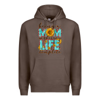 Coffee Being a Mom makes my life complete Mother's Day Premium Hoodie - CowGirlArtShop