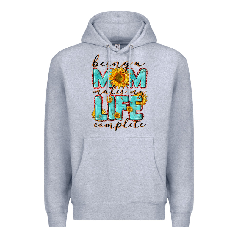 Being A Mom Makes My Life Complete Mother's Day Premium Hoodie by CowGirlArtShop | Teevron