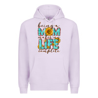 Lilac Being a Mom makes my life complete Mother's Day Premium Hoodie - CowGirlArtShop