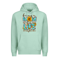 Seafoam Being a Mom makes my life complete Mother's Day Premium Hoodie - CowGirlArtShop