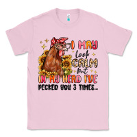 Bubblegum Pink i may look calm but in my head i've pecked you Classic Tee - MaliasSmallBusiness
