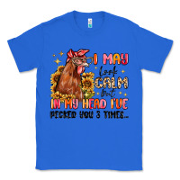 True Royal i may look calm but in my head i've pecked you Classic Tee - MaliasSmallBusiness