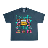 Midnight Navy ive got a bus full of valentine Urban Heavy Tee - NancyCooperArtShop
