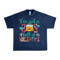 Navy ive got a bus full of valentine Urban Heavy Tee - NancyCooperArtShop