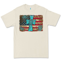 Bone flag and turquoise cross Premium Tee - AdoDesignShop