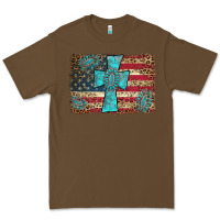 Cacao flag and turquoise cross Premium Tee - AdoDesignShop