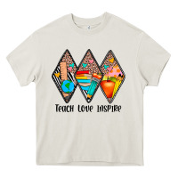 Cream teach love inspire Heavy Core Tee - JahusDesignShop