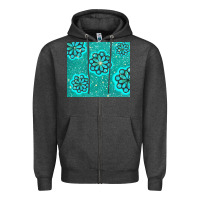 Charcoal Heather glitter turquoise Zipper Hoodie - TumblerDesignByShophia