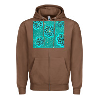 Chestnut glitter turquoise Zipper Hoodie - TumblerDesignByShophia