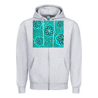 Heather Grey glitter turquoise Zipper Hoodie - TumblerDesignByShophia