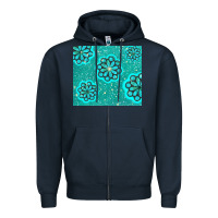 Navy glitter turquoise Zipper Hoodie - TumblerDesignByShophia