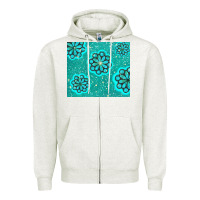 Oatmeal Heather glitter turquoise Zipper Hoodie - TumblerDesignByShophia