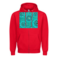Red glitter turquoise Zipper Hoodie - TumblerDesignByShophia