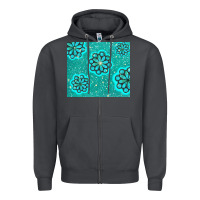 Smoke glitter turquoise Zipper Hoodie - TumblerDesignByShophia