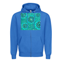 True Royal glitter turquoise Zipper Hoodie - TumblerDesignByShophia