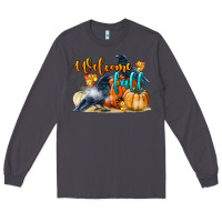 Smoke Welcome Fall With Crow Long Sleeve Tee - LillyAllenDesigns