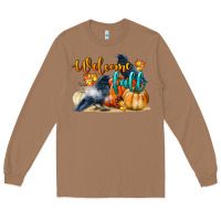 Toasted Coconut Welcome Fall With Crow Long Sleeve Tee - LillyAllenDesigns