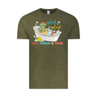 Vintage Olive splash splash your opinion is trash Vintage Tee - MaliasSmallBusiness