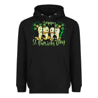 Black Happy St. Patrick's Day Tooth Dentist Heavyweight Hoodie - CowGirlArtShop
