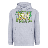 Heather Grey Happy St. Patrick's Day Tooth Dentist Heavyweight Hoodie - CowGirlArtShop