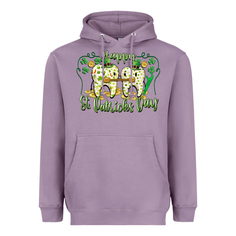 Happy St. Patrick's Day Tooth Dentist Heavyweight Hoodie by CowGirlArtShop | Teevron