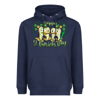Navy Happy St. Patrick's Day Tooth Dentist Heavyweight Hoodie - CowGirlArtShop