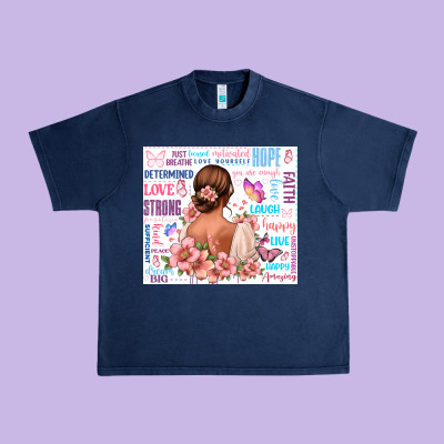 Positive Affirmations Girl Urban Heavy Tee Designed By Maliassmallbusiness