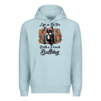 Blue Mist life is better with a french bulldog Premium Hoodie - JahusDesignShop