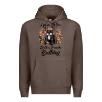 Coffee life is better with a french bulldog Premium Hoodie - JahusDesignShop