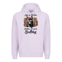 Lilac life is better with a french bulldog Premium Hoodie - JahusDesignShop